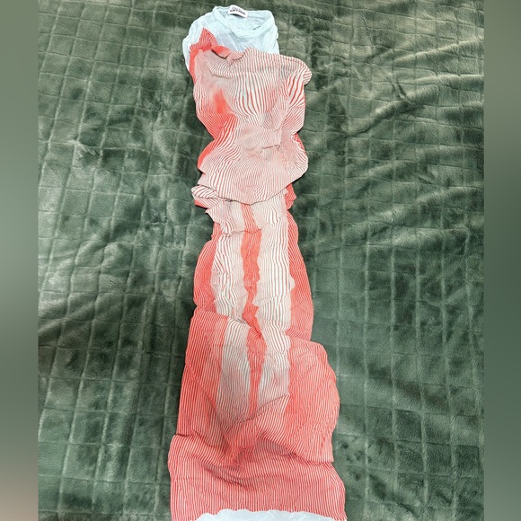 Jean Paul Gaultier Pink and Cream Midi Dress - Picture 2 of 2